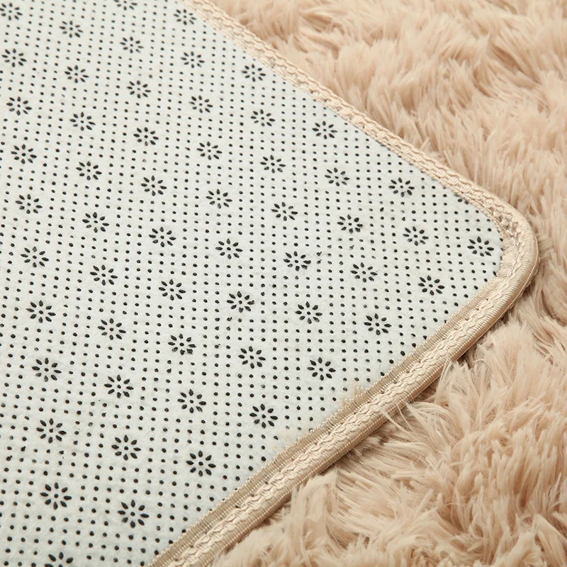 Супер мягкие пушистые противоскользящие лохматый ковер Обеденная коврик для спальни, ванной коврик Домашний декор