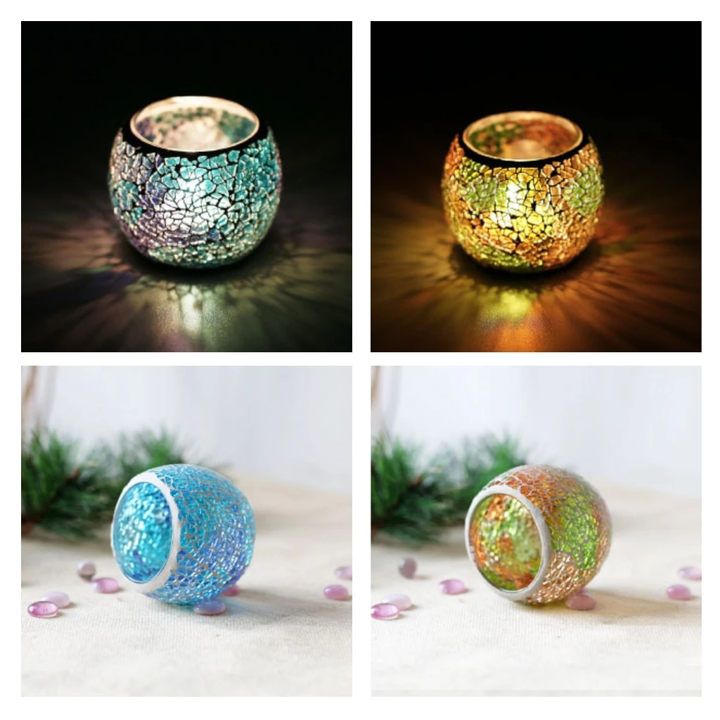 2Pcs Moroccan Home Votive Candle Tealight Candelabra Candlestick Lantern A