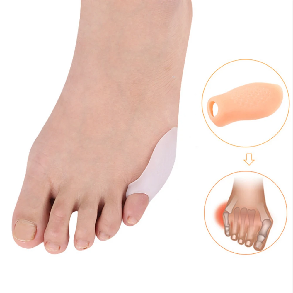 

1 Pair Little Toe Straightener Separator Washable Toe Protectors Men and Women Bunion Corrector Pad Pain Relief Friction Reduce
