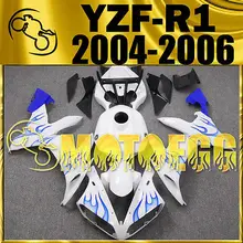 Motoegg Injection Mold Fairings For YZF-R1 2004-2005-2006 Blue Flame+Half Tank M83 Fairing Get 3 Gifts Motorcycle plastic