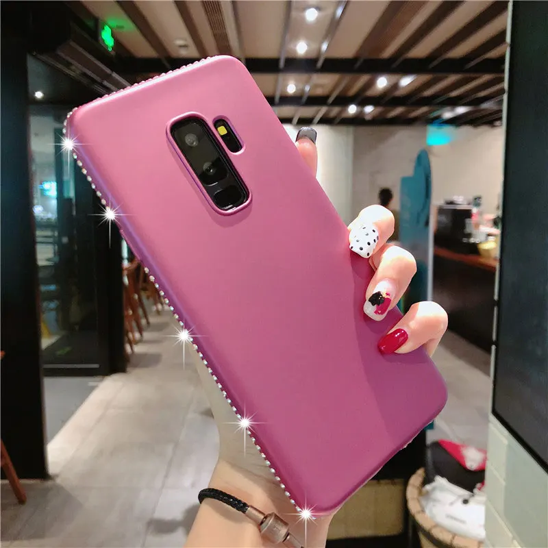 Diamond Soft Glitter Rubber TPU Cases for Samsung Galaxy S9 S8 S7 Edge Note 8 iphone X SE 5 5S 6 6s 7 Plus Bling Silicone Cover |