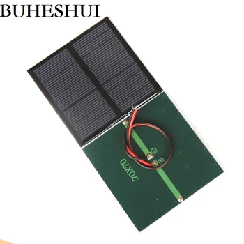 

High Quality 10Pcs/lot 0.7W 1.5V Solar Cell With Cable Solar Panel DIY Small Solar Applications Education 70*70MM Free Shipping