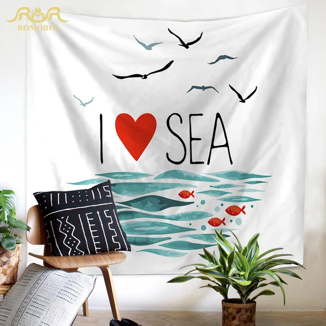 Romorus 2018 Sea Ocean Wall Hanging Tapestry Beautiful Scenery Large Romorus 2018 Sea Ocean Wall Hanging Tapestry Beautiful Scenery Large Fabric Tapestries For Home Living Room