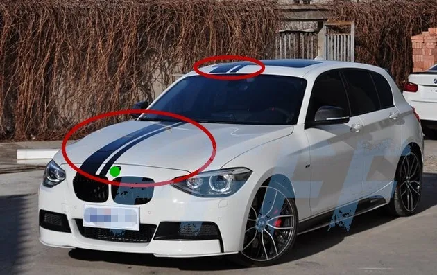 1 set Car Hood+Roof+Tail Body decorative Stickers Car Styling M Performance for BMW 1 series F10 F20 E90 E91 (7)