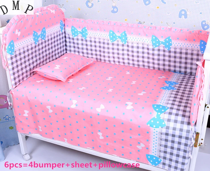 

2017! 6/7PCS New Brand Bed Baby Bedding Set For Newborn Easy To Unpick And Wash ,120*60/120*70cm