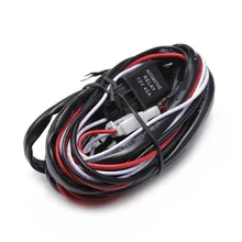 ECAHAYAKU 2m Auto Car Cable Wiring Harness Kit with 40A 12V ON/OFF Switch Relay Blade Fuse for 210W One LED Light Bar Fog Lamp for 97 06 volkswagen golf 12v 4mk4 iv car front fog lamp grille with led daytime running lights wiring kit with wiring harness
