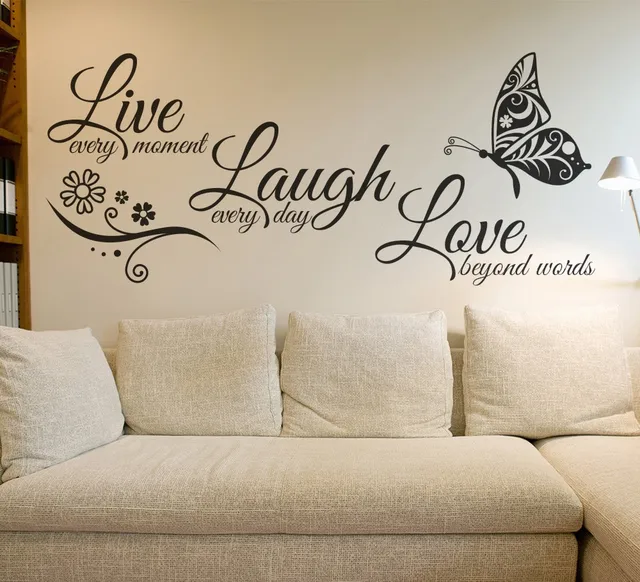 Wall Decals For Home aliexpress : buy live laugh love butterfly flower wall art Wall Decals For Home aliexpress : buy live laugh love butterfly flower wall art