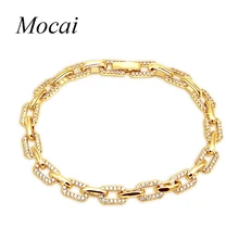 Модная простая цепочка, браслет, микро кубический циркон, Bijoux, современные цепочки, браслеты и браслет для женщин ZK20