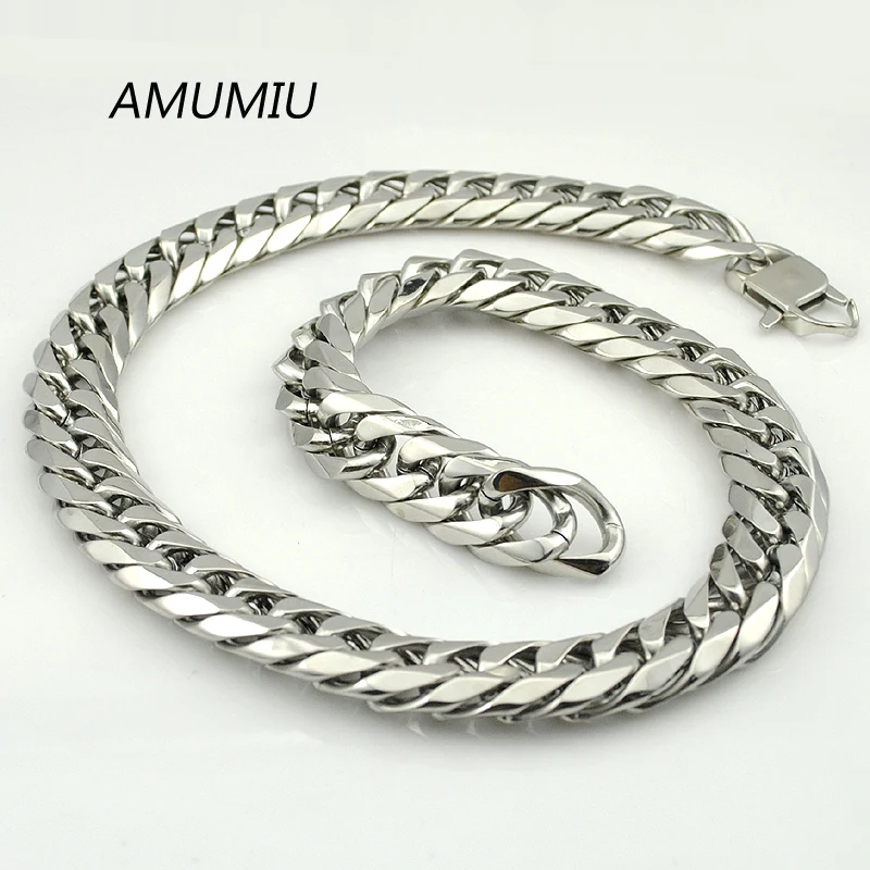 Мужские ожерелья AMUMIU модные ювелирные изделия шириной 40 70 см * 17 мм из нержавеющей