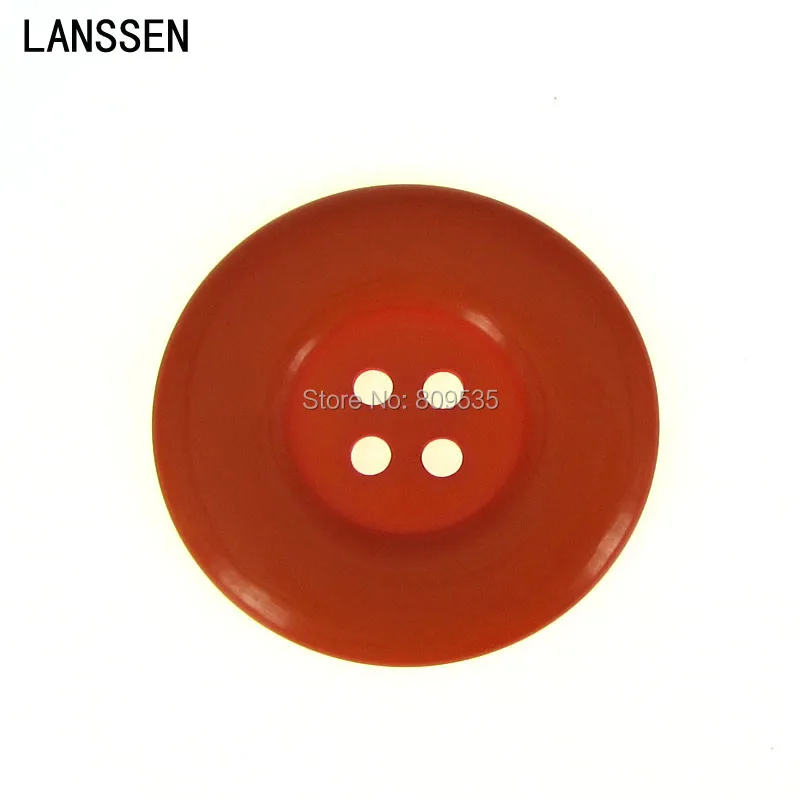 

12pcs 1-1/2" 4-Holes Orange Resin Buttons Large Buttons Fit Sewing craft Scrapbooking 38.0mm Buttons