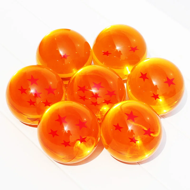 DHL 7Pcs/Set 7cm Super Big Dragon Ball Z 7 Stars Crystal Ball PVC Figure Toys High Quality Boxed ...