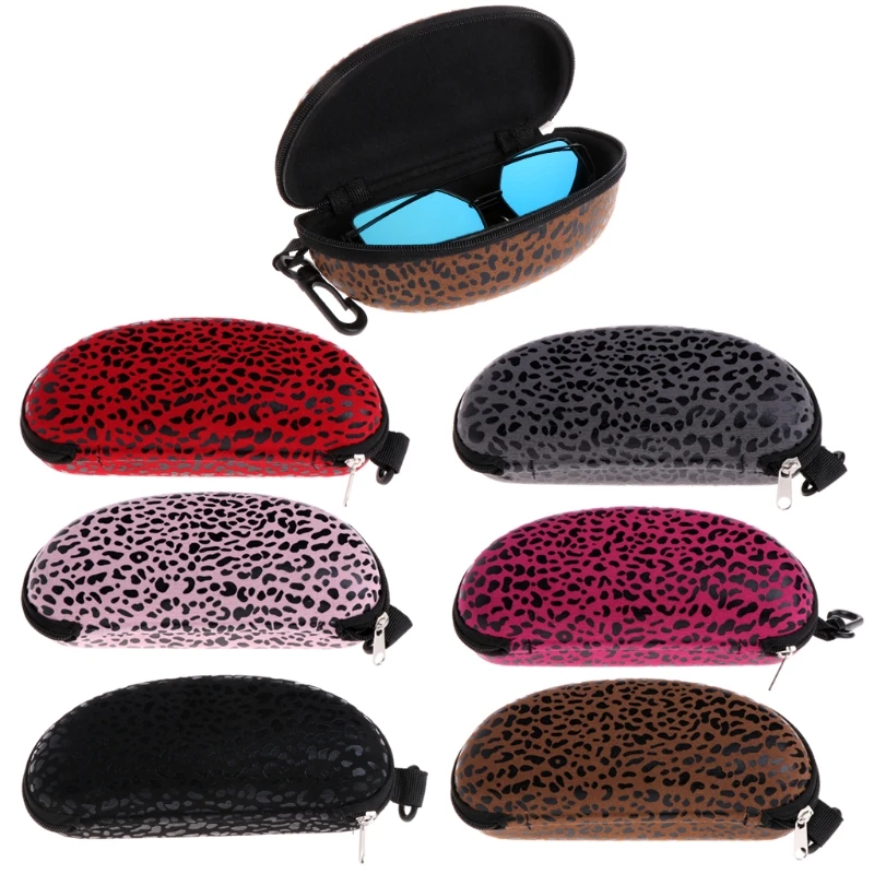 

1pc Leopard Portable Zipper Sunglasses Eye Glasses Carry Bag Eyewear Protector Box Pouch Case fashion