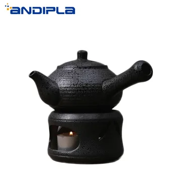 

320ml Japanese Style Vintage Ceramics Kung Fu Tea Set Candle Heating Teapot Brew Tea Pot Kettle Tea Maker Warmer Stove Teaware