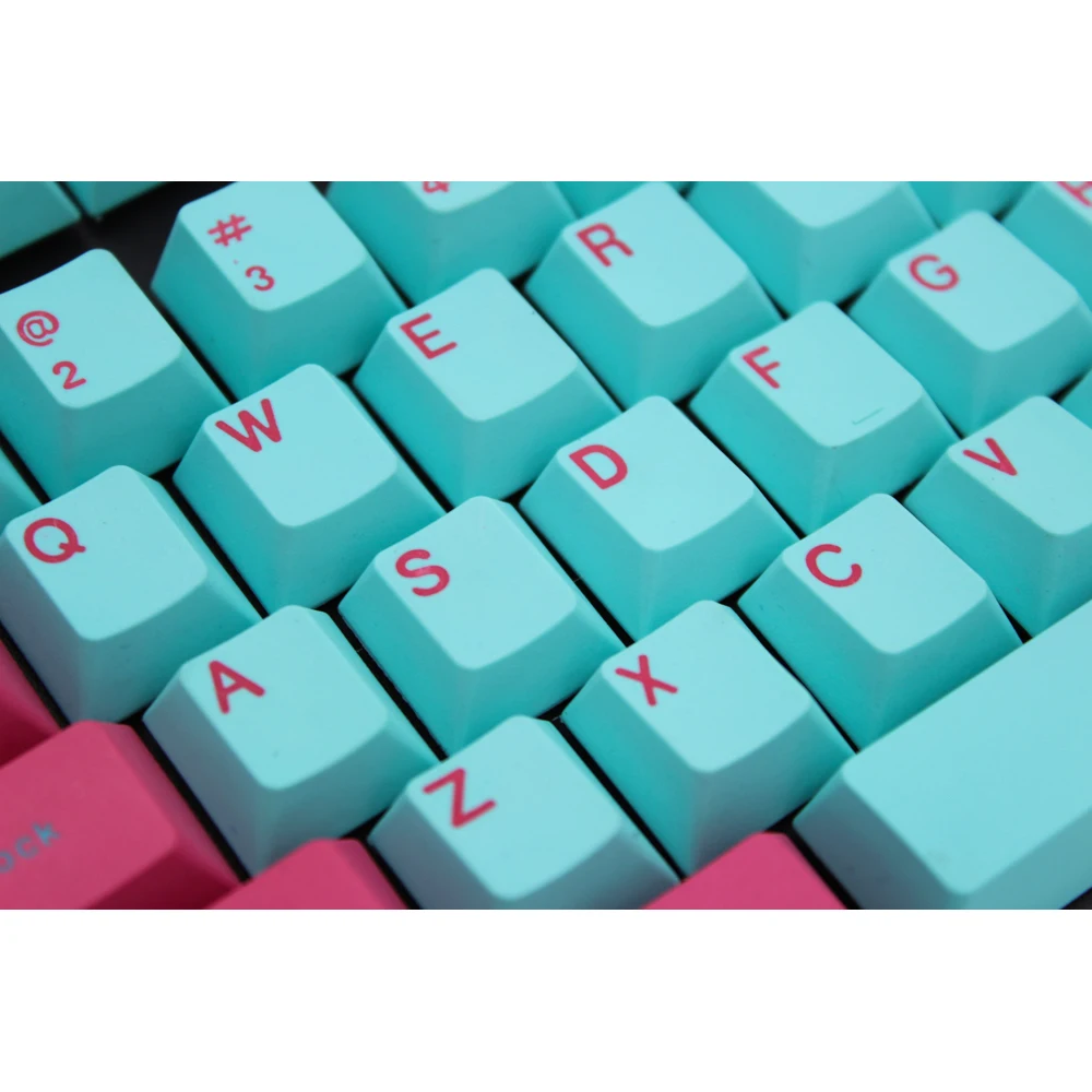 Двойная крышка ключа PBT MP 104 клавиши вишневый профиль MX Переключатель ANSI макет