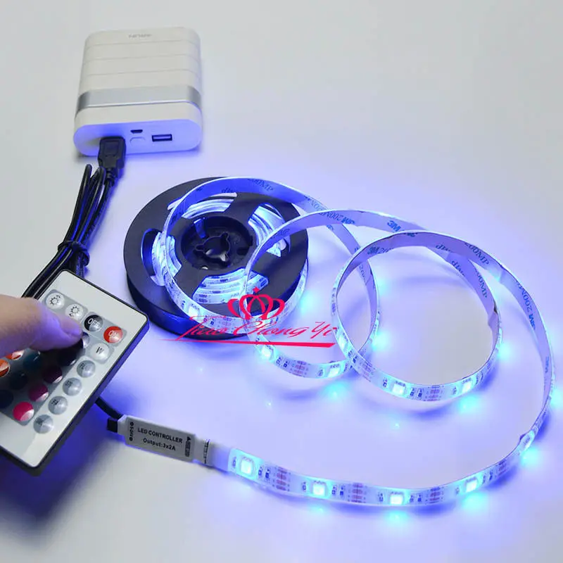 5 в постоянного тока 5050 RGB Светодиодная лента USB светодиодные ленты гибкая 1 м IP20 и