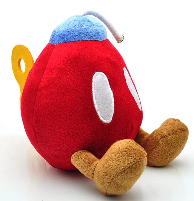 Плюшевые игрушки Super Mario Bros 7 дюймов 18 см Red Bob Omb BOMB мягкие фигурки игрушка для детей