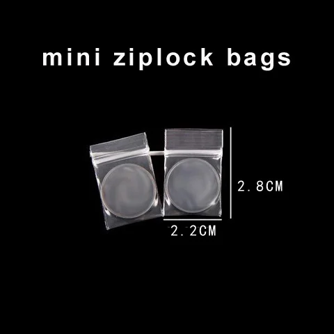 100 шт./лот,, Мини-пакеты на молнии, Пластиковые Упаковочные пакеты, маленькие пластиковые пакеты на молнии, ziplock сумка ziploc - Цвет: 22X28mm transparent