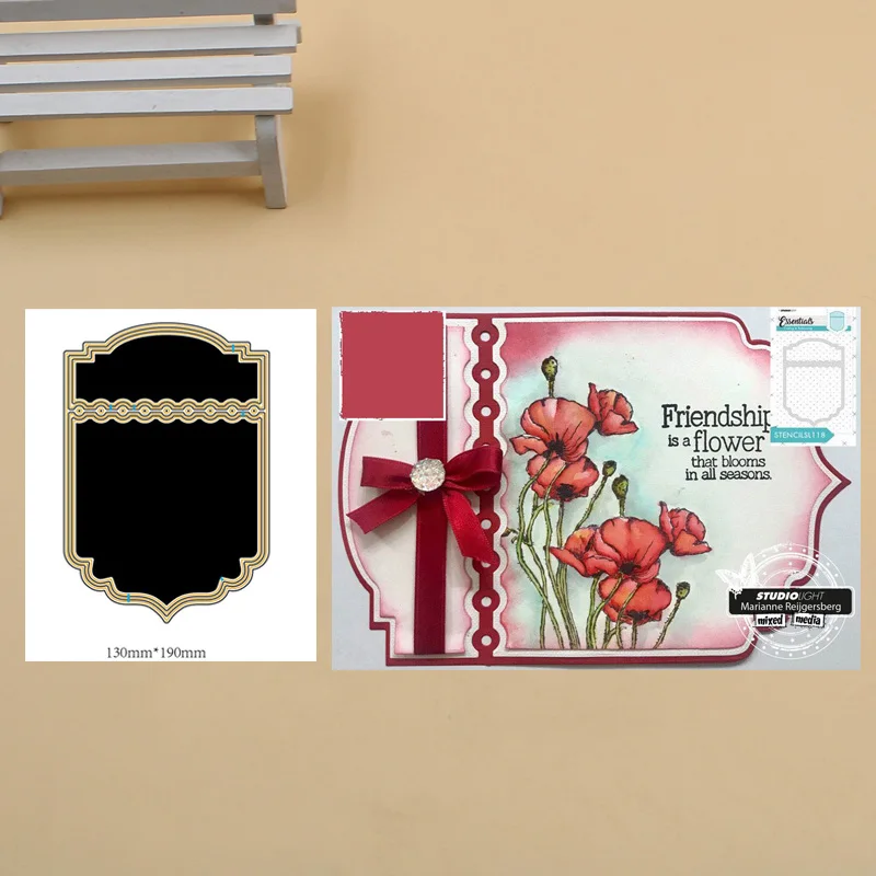 

Luck YCraft Rectangle fold Frame Metal Cutting Dies for DIY Scrapbook Photo Album Paper CardDecorative Craft Embossing Die 2019