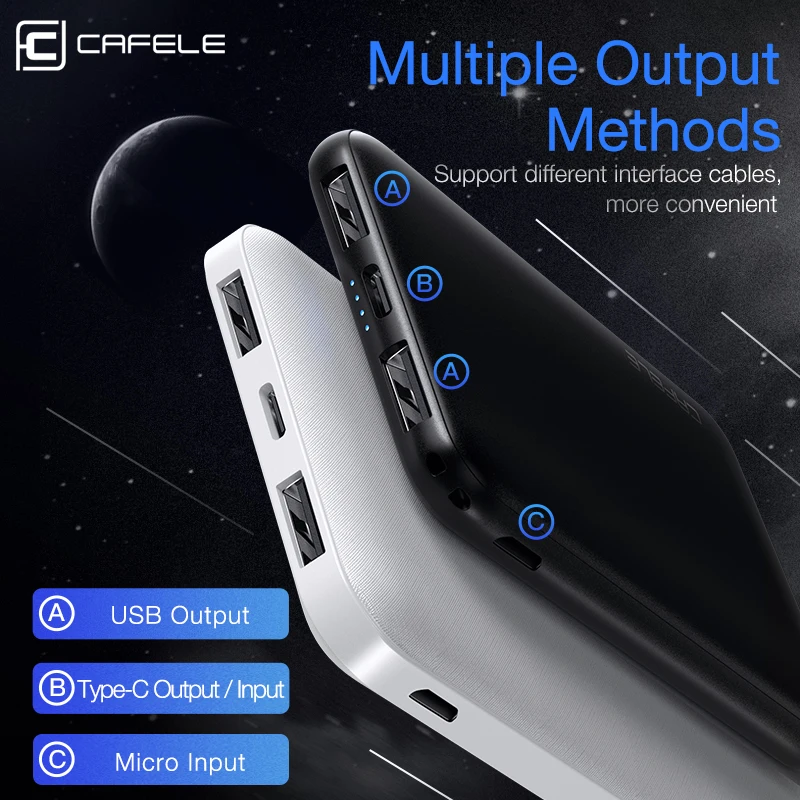 Cafele mah Portable Slim Charging Power Bank With Dual Usb And External Battery Geekyviews