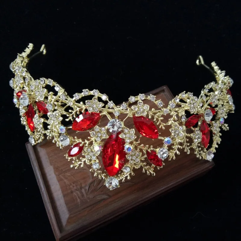 Новая мода барокко Роскошный Кристалл AB свадебная корона диадема серебро Стразы диадема Тиара для женщин Свадебные аксессуары для волос