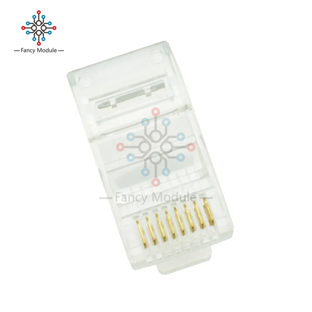 20Pcs Practical Internet Gold Plated Cable Modular Plug Adapter RJ45 8P8C CAT5E