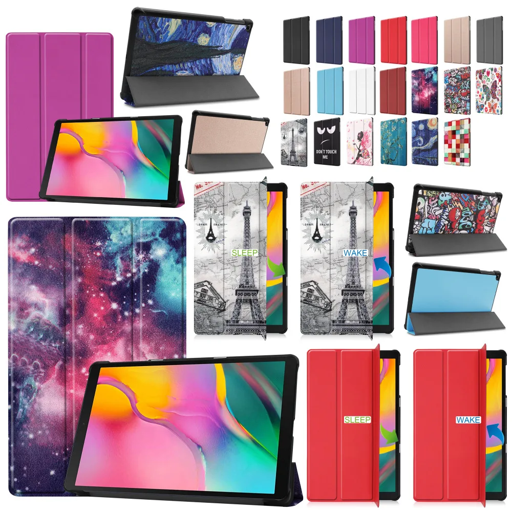 Кожаный чехол книжка с магнитной застежкой для Samsung Galaxy Tab A 10 1 2019 T510 T515 откидной