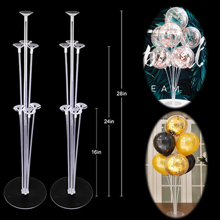 7 трубок подставка для воздушных шаров держатель колонки с днем рождения украшения для маленьких мальчиков и девочек первый год конфетти свадьбы