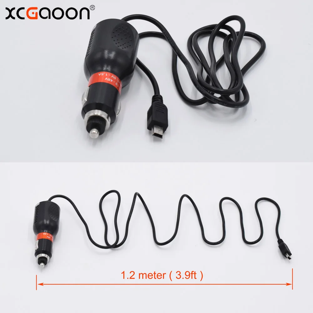 XCGaoon mini USB 5V 1.5A автомобильное зарядное устройство для gps-навигатора/Автомобильный видеорегистратор камера подходит для 12V 24V автомобиля и грузовика, длина кабеля 1,2 м(3.93ft
