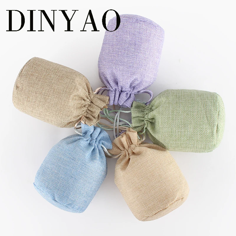 

16x24cm High Class Linen Drawstring Pouch Jewelry Bag Custom Logo Jute Pouch Burlap Party Candy Gift Round Bottom Packaging Bag