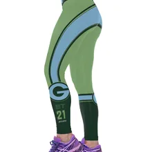 Дизайн 3 узора красный геометрический с высокой талией с принтом женские спортивные брюки зеленые штаны для бодибилдинга