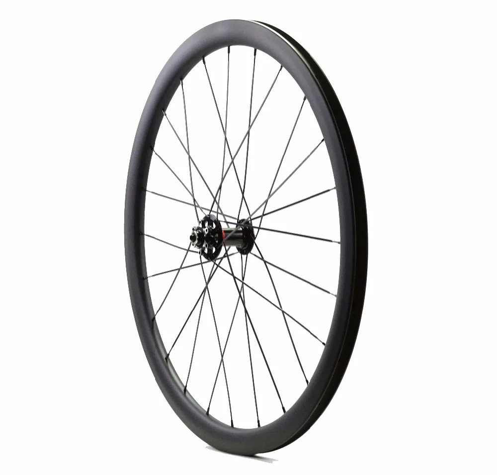 Sale Road disc barke wheelset 38mm depth Clincher/tubular Symmetric carbon rims 25mm width disc cyclocross bike carbon wheels 4