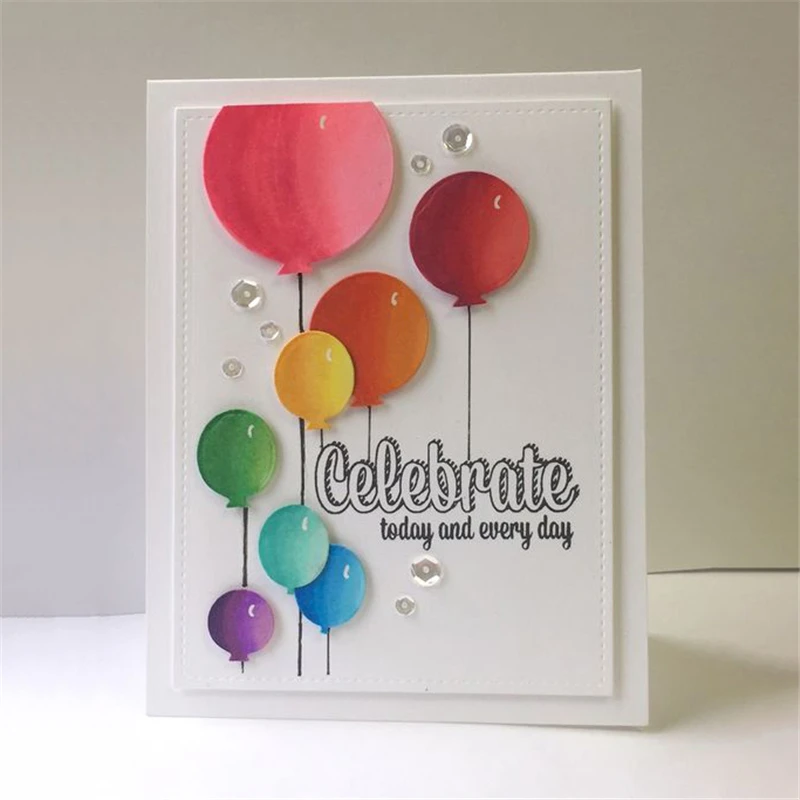 

DiyArts Balloon Metal Cutting Dies for Scrapbooking DIY Paper Cards Album 127.35*86.43mm Decorative Embossing Craft New Arrivals