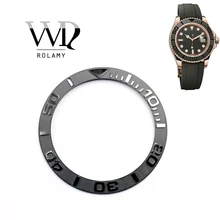 Rolamy Wholesale New Popular Replacement Gray/Black Watch Pure Ceramic Bezel Insert For 38mm 116655 YACHTMASTER OYSTERFLEX Rolamy Wholesale New Popular Replacement Gray/Black Watch Pure Ceramic Bezel Insert For 38mm 116655 YACHTMASTER OYSTERFLEX