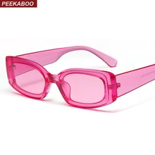 Peekaboo, яркие цвета, солнцезащитные очки для женщин, прямоугольные, квадратные,, розовые, зеленые, синие, прозрачные, солнцезащитные очки для женщин, ретро, черные