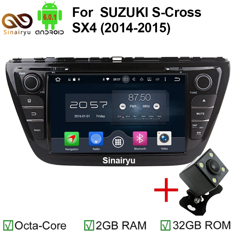 HD 8 Inch 1024*600 2GB RAM Octa Core Android 6.0.1 Car DVD