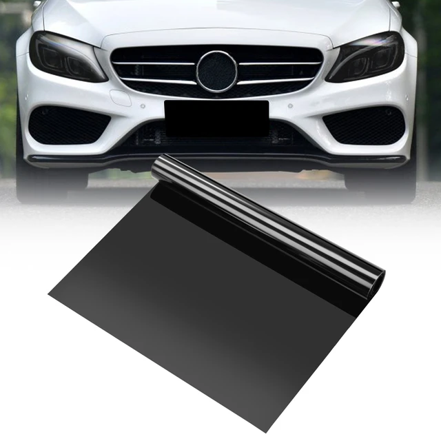  Teinte de Phare de Voiture Noir Film de Protection Vinyle Feu  arrière Transparent TPU Autocollant Accessoires, pour Mercedes Benz Classe C  W205 AMG