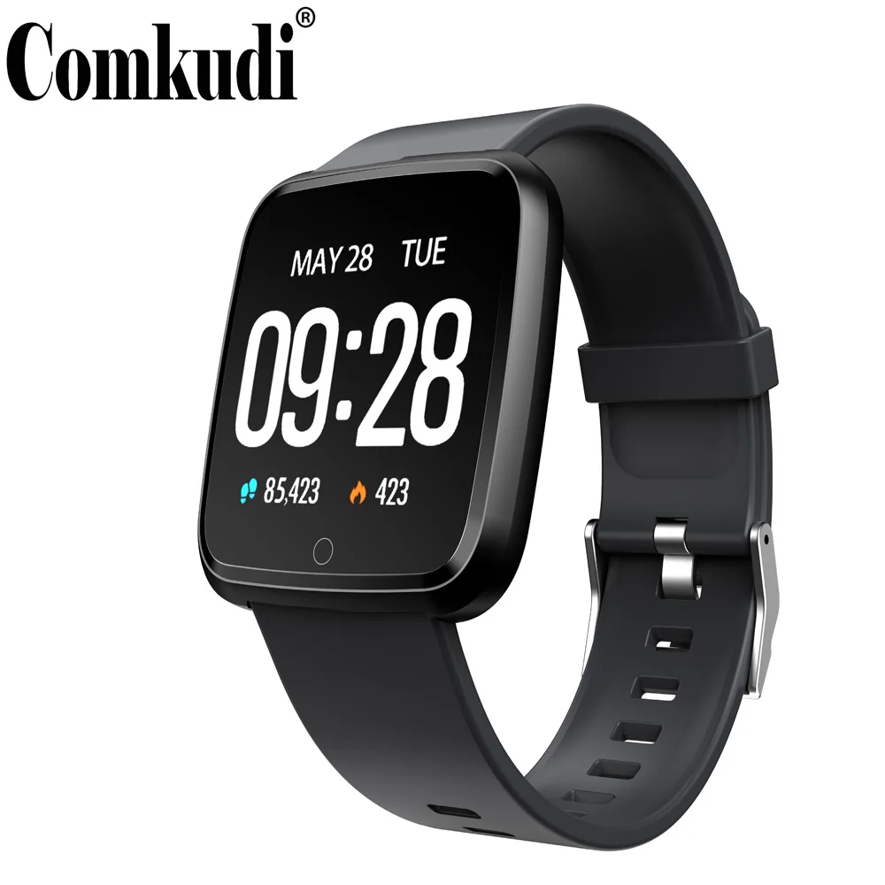 

COMKUDI 1.3 inches Color display Sports Fitness Activity Heart Rate Tracker Blood Pressure wristband IP67 Waterproof band Pedome