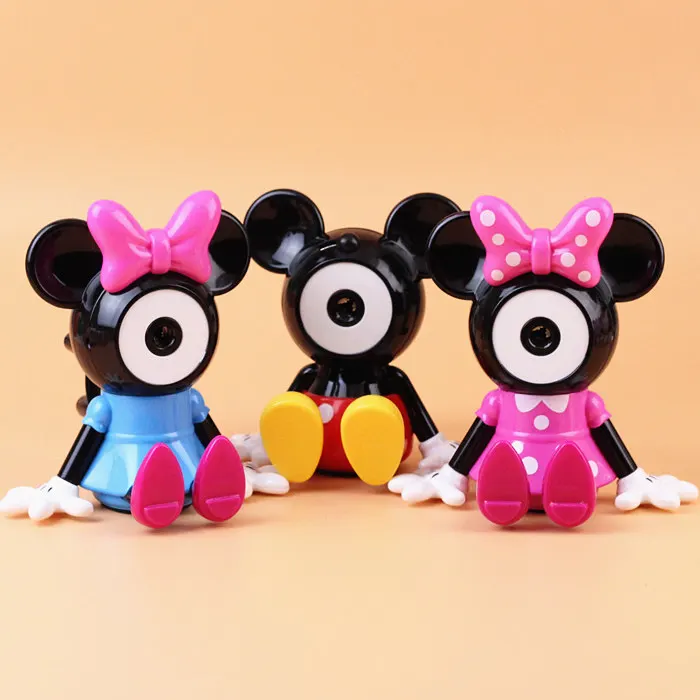 

2019 New Hand-cranking Cartoon Mickey Pencil Sharpener kids Birthday Party Favor Present for students back to school gifts kitty