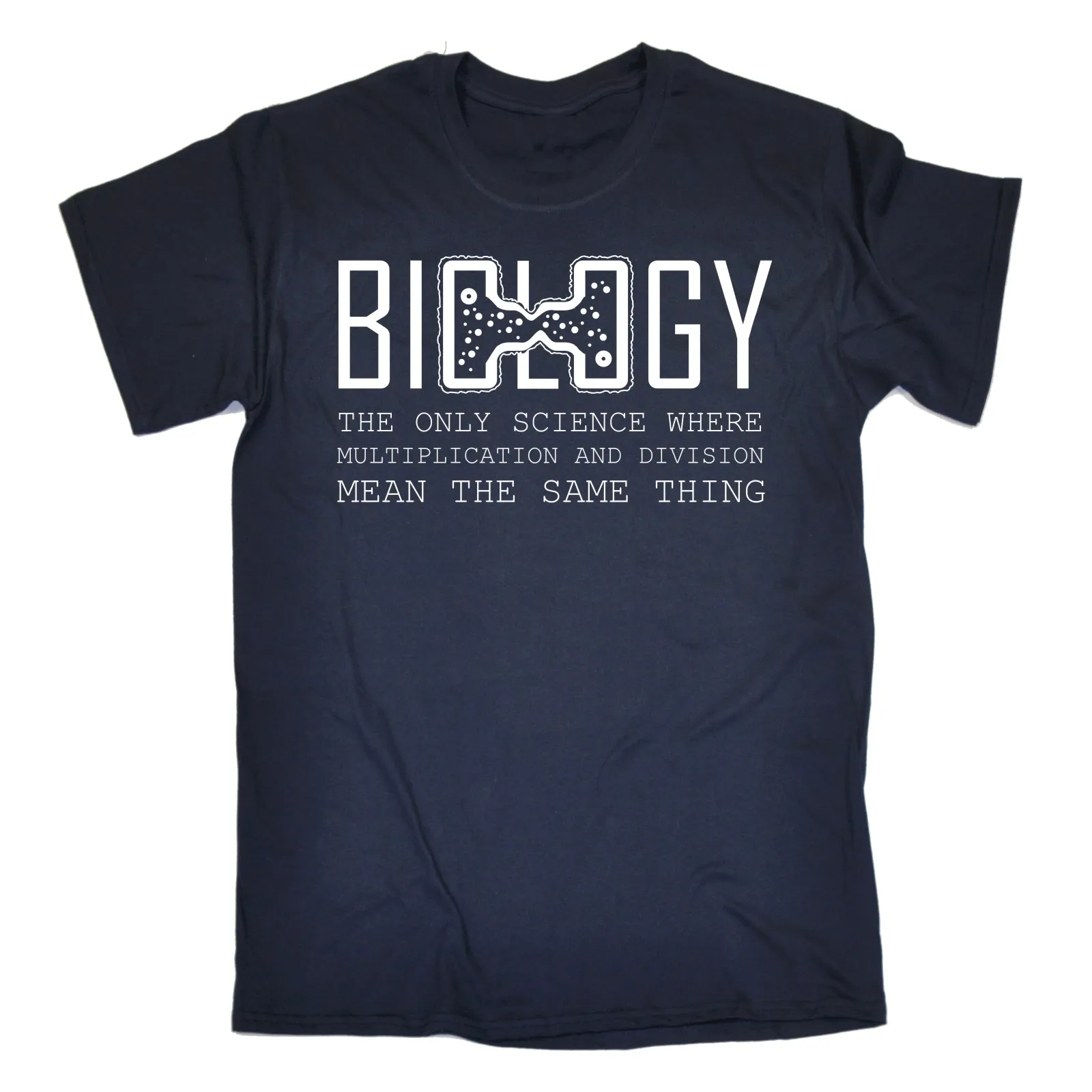 Мужская футболка с надписью «biology Only Science Division», Мужская футболка с принтом на день рождения, классическая одежда