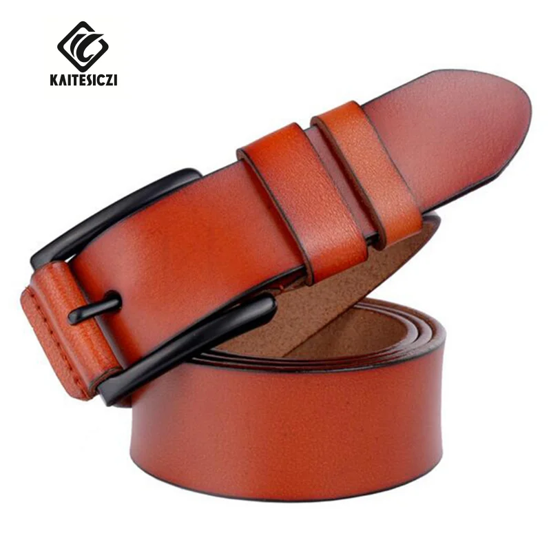 KAITESICZI fashion men's belt wild men 100 pure leather belt men's
