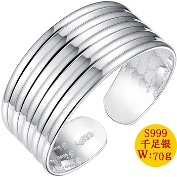 

2020 Real Special Offer Women Alexandrite Bangle Wide Bracelet Ag999 Fine Version Contracted Ornaments Bracelets For Children