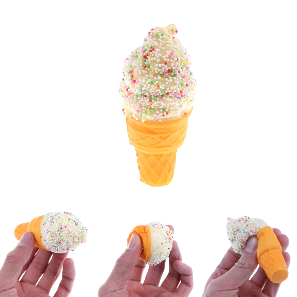 Antistress Kawaii Soft Jumbo Ice Cream Cone Squishy Slow Rising Toy