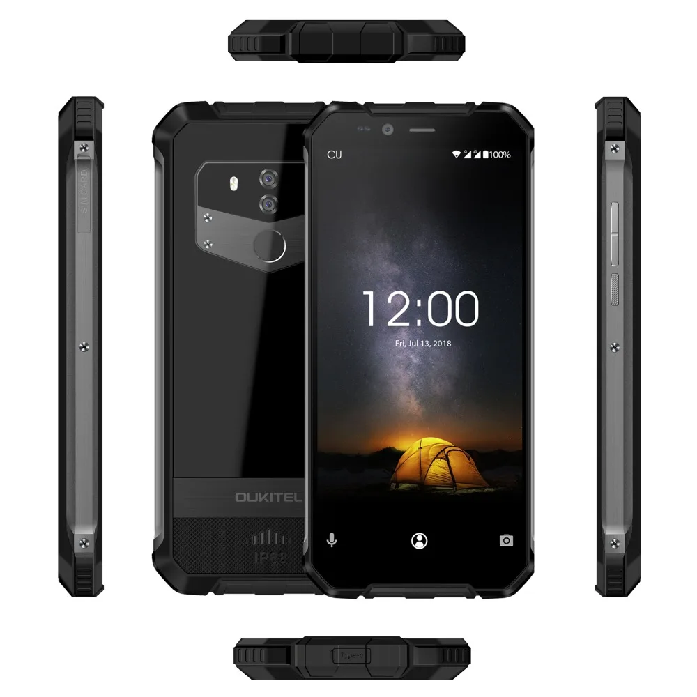 OUKITEL WP1 IP68 Waterproof Android 8.1 Smartphone 5.5'' FHD Octa Core 4GB RAM 64GB ROM Wireless Charging Dual SIM Mobile Phone