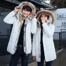 Пакистанская женская одежда Горячая новая куртка в длинном разделе корейского мужского юного парадного платья большое зимнее пальто толстый код