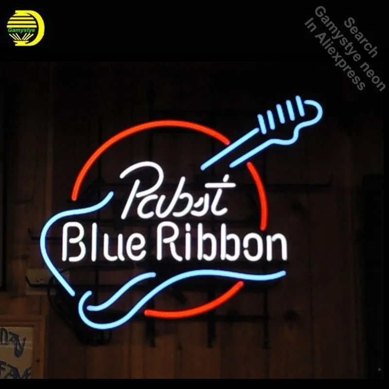 Pabst Blue Ribbon Neon Signs Handcrafted Neon Bulb Sign Glass Tube