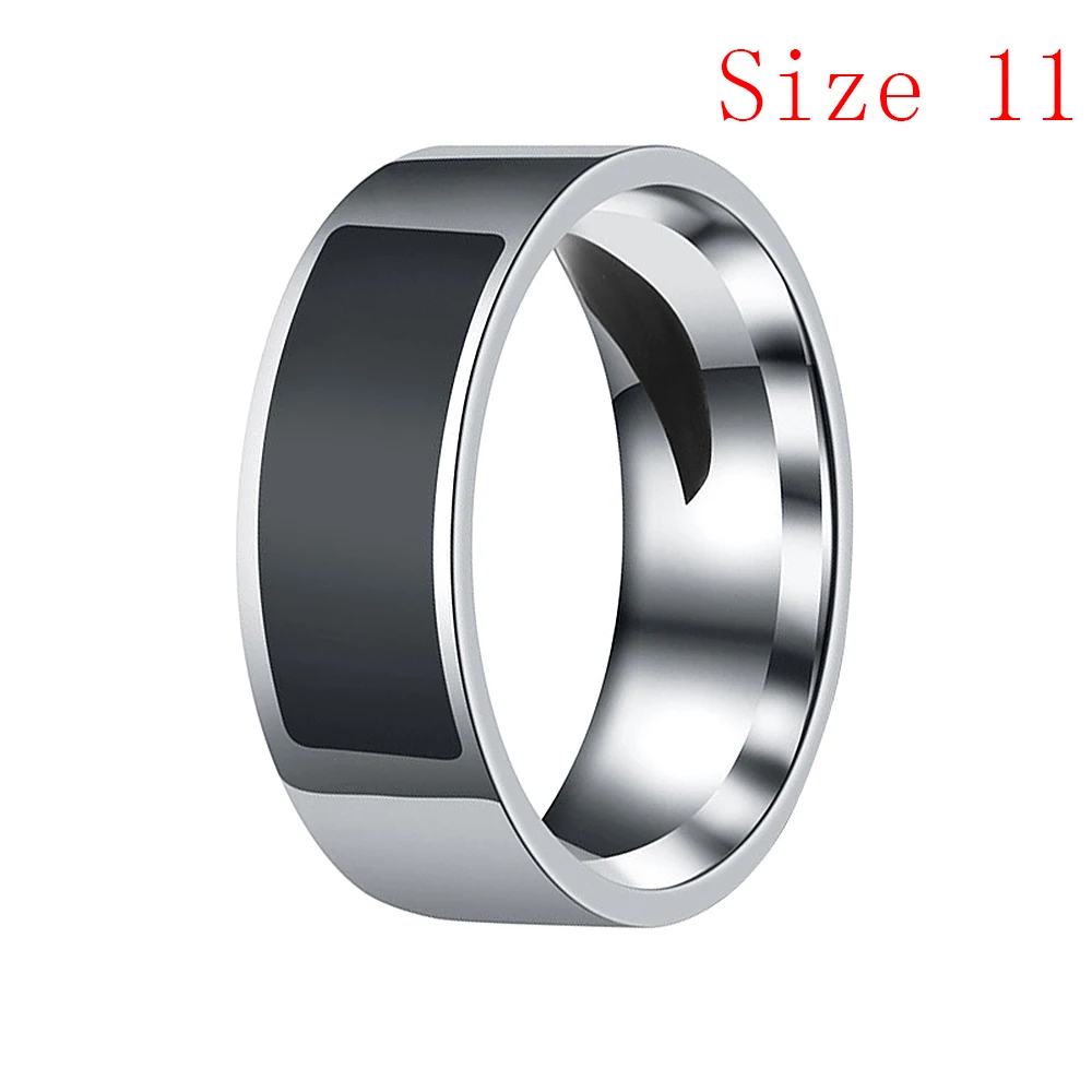 Многофункциональные модные NFC износостойкие смарт-кольца для интеллектуального замка волшебное интеллектуальное цифровое кольцо черный палец для мульти-системы - Цвет: Black 11