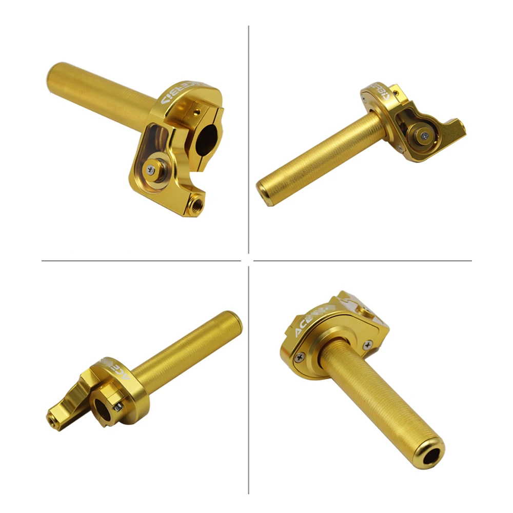 ZSDTRP Universal CNC Aluminum 7/8'' 22mm Throttle Grip Quick Twister + Throttle Cable CRF50 70 110 125 250 Dirt Pit Bike