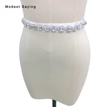 Новое поступление белые блестящие хрустальные свадебные ленты бисером свадебные пояса пояс femme strass свадебные аксессуары
