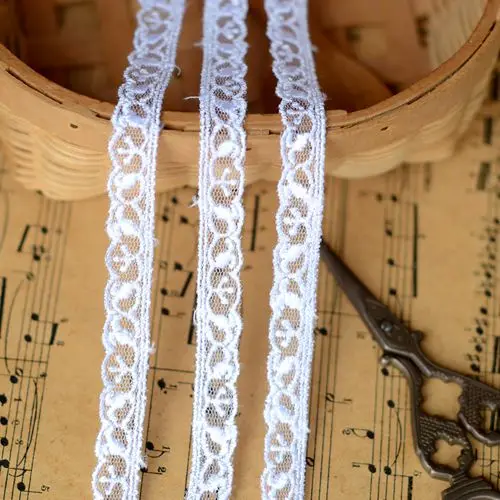 

White water-soluble mesh embroidery small lace width 1 cm