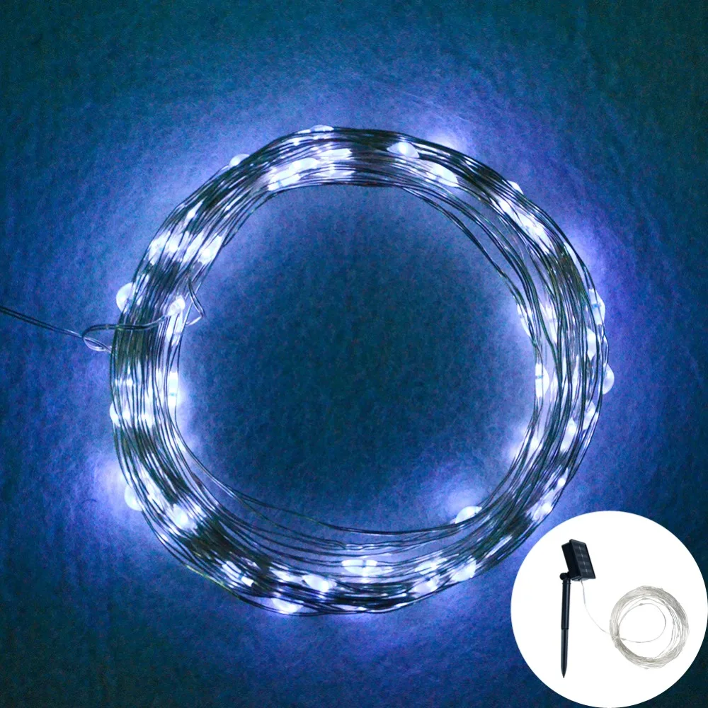 

Rechargeable Solar LED Garden Path light 10M Fairy Outdoor String lights For Holiday Home Ambiance Landscape lighting Decorative